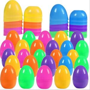 30Pcs Fillable plastic colorful multicolor Easter Eggs, 2.17'' Empty, egg hunt